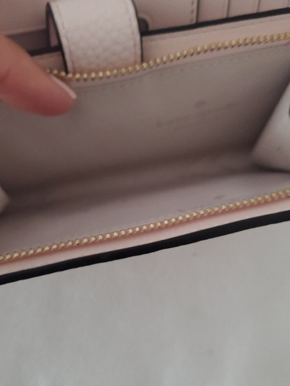kate spade Pale Pink Pebbled Leather Snap Wallet - Picture 4 of 5